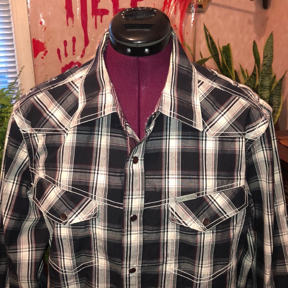 🎁 FREE WITH ANY $40 PURCHASE 🎁 Marc Echo Button Up Long Sleeve Shirt - Picture 3 of 8